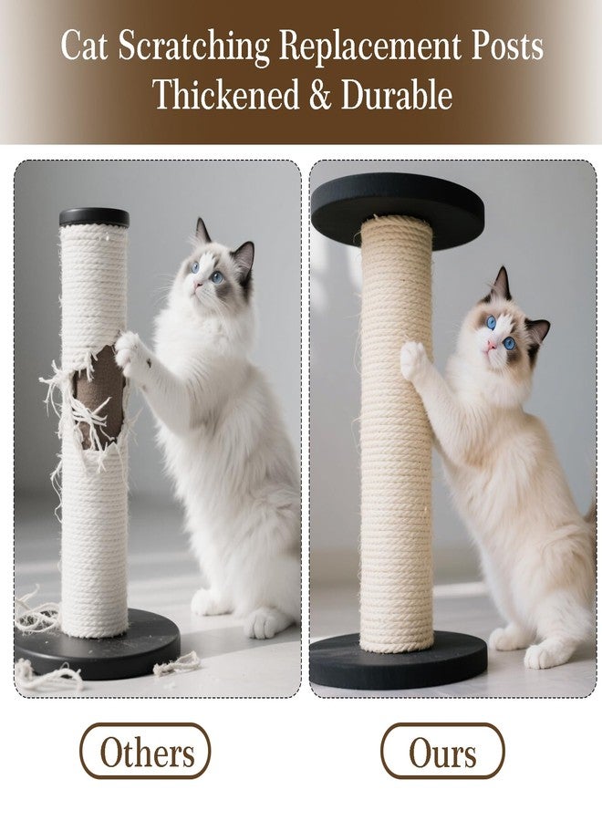 AojSup 4 PCS M8 15.7 x 2.75 Inch Cat Scratching Post Replacement, Sisal Pole Cat Tree Replacement Post with Screws, Refill Scratcher Posts for Indoor Kitten Tree Tower Spare Cats Furniture Protector - Image 5